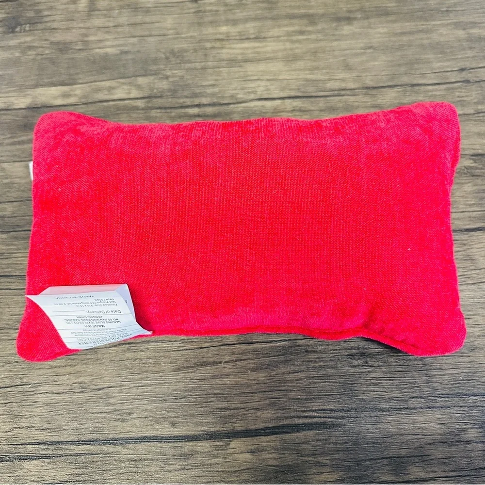 Pink and Red Accent Pillow